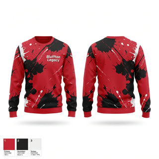 Crew Neck Sweatshirt, Bluffton Legacy, Men's Soccer, Teamtime, Team time, sublimation, custom sports apparel, team uniforms, spirit wear, spiritwear, sports uniforms, custom shirts, team store, custom team store, fundraiser sports, apparel fundraiser