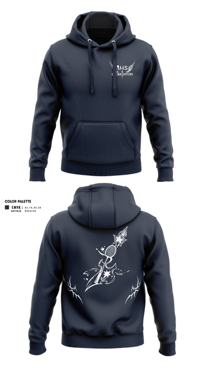 Irvington High School Badminton 69928191 Hoodie - 3
