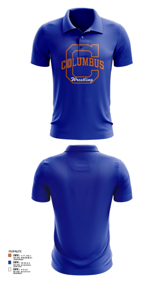 Short Sleeve Performance Polo, Columbus High School Wrestling, Wrestling, Teamtime, Team time, sublimation, custom sports apparel, team uniforms, spirit wear, spiritwear, sports uniforms, custom shirts, team store, custom team store, fundraiser sports, apparel fundraiser