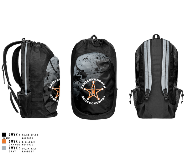 Gear Bag, Eastlake North Cross County, Cross Country, Teamtime, Team time, sublimation, custom sports apparel, team uniforms, spirit wear, spiritwear, sports uniforms, custom shirts, team store, custom team store, fundraiser sports, apparel fundraiser