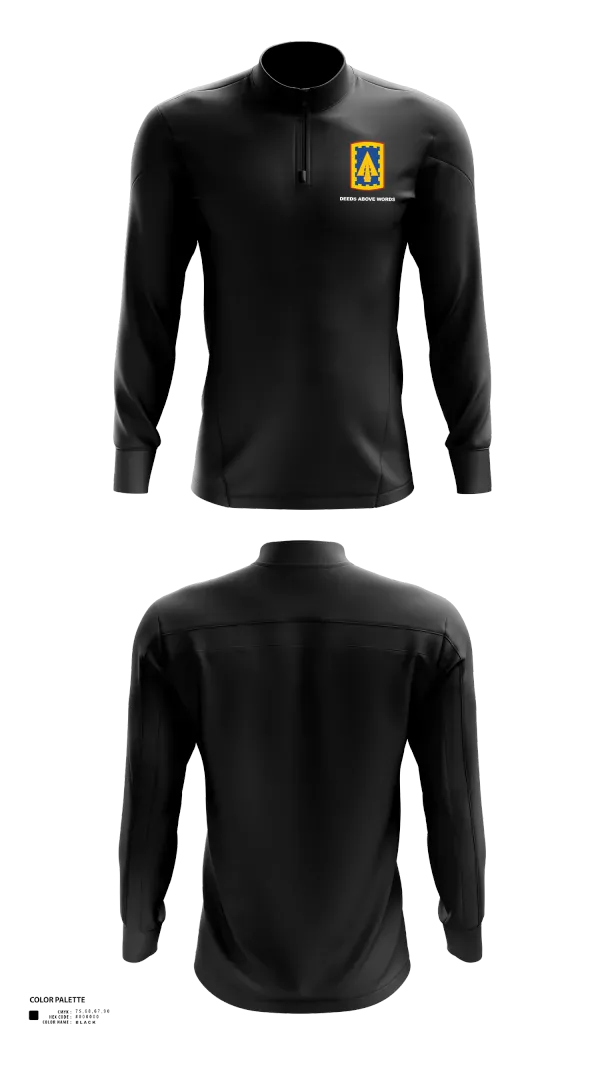 Quarter Zip Jacket, 108th Air Defense Artillery Brigade, Army, Teamtime, Team time, sublimation, custom sports apparel, team uniforms, spirit wear, spiritwear, sports uniforms, custom shirts, team store, custom team store, fundraiser sports, apparel fundraiser