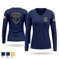 Rayne Police Department Women's Long Sleeve V-neck Shirt - 1