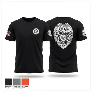 Old School Cotton Feel Shirt, Great Falls Police Department, Police, Teamtime, Team time, sublimation, custom sports apparel, team uniforms, spirit wear, spiritwear, sports uniforms, custom shirts, team store, custom team store, fundraiser sports, apparel fundraiser