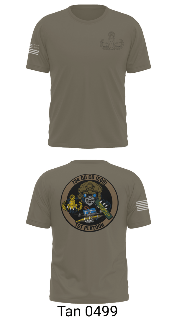 Short Sleeve Performance Shirt, 1PLT 754th OD CO (EOD), Army, Teamtime, Team time, sublimation, custom sports apparel, team uniforms, spirit wear, spiritwear, sports uniforms, custom shirts, team store, custom team store, fundraiser sports, apparel fundraiser