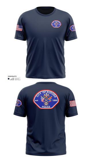 Short Sleeve Performance Shirt, EUPORA POLICE DEPARTMENT, Police, Teamtime, Team time, sublimation, custom sports apparel, team uniforms, spirit wear, spiritwear, sports uniforms, custom shirts, team store, custom team store, fundraiser sports, apparel fundraiser
