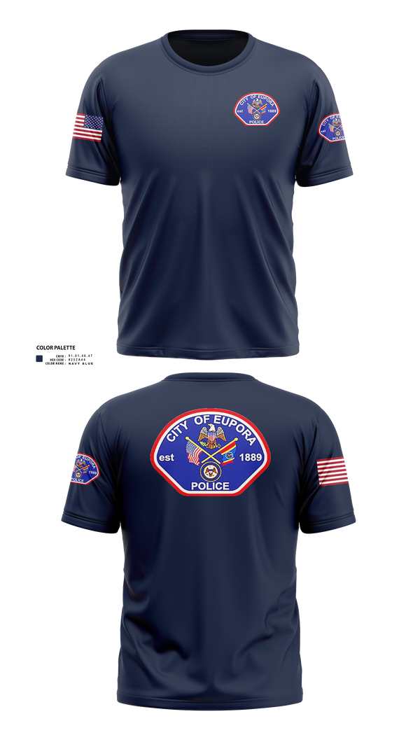 Short Sleeve Performance Shirt, EUPORA POLICE DEPARTMENT, Police, Teamtime, Team time, sublimation, custom sports apparel, team uniforms, spirit wear, spiritwear, sports uniforms, custom shirts, team store, custom team store, fundraiser sports, apparel fundraiser