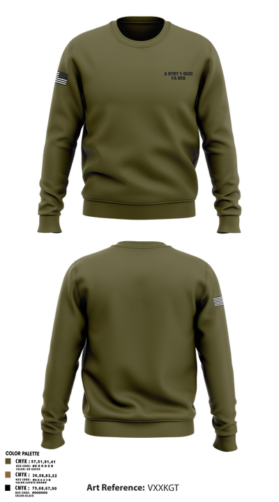 A BTRY 1-163D FA Reg 50980538 Crew Neck Sweatshirt - 1