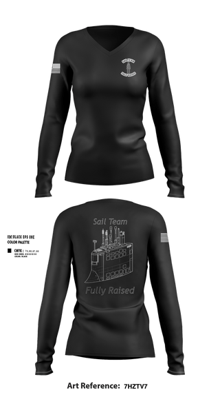 Womens Long Sleeve Vneck Shirt, Sail Team, Navy, Teamtime, Team time, sublimation, custom sports apparel, team uniforms, spirit wear, spiritwear, sports uniforms, custom shirts, team store, custom team store, fundraiser sports, apparel fundraiser