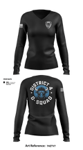 District 4 D Squad 61393685 Women's Long Sleeve V-neck Shirt - 15