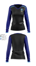 Clarksville Lady Panters 58044554 Women's Long Sleeve V-neck Shirt - 21