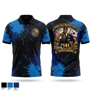 Short Sleeve Performance Polo, Prince Hall Military Lodge #141, , Teamtime, Team time, sublimation, custom sports apparel, team uniforms, spirit wear, spiritwear, sports uniforms, custom shirts, team store, custom team store, fundraiser sports, apparel fundraiser