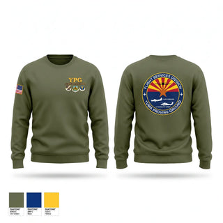 Crew Neck Sweatshirt, ATEC YUMA PROVING GROUND, Army, Teamtime, Team time, sublimation, custom sports apparel, team uniforms, spirit wear, spiritwear, sports uniforms, custom shirts, team store, custom team store, fundraiser sports, apparel fundraiser