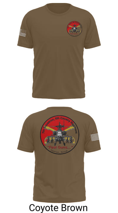 7th Squadron, Sixth Cavalry Regiment 24299123 Old School Cotton Feel Shirt - 10