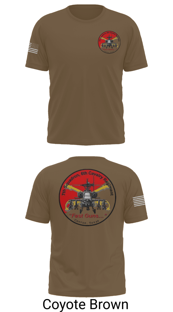 7th Squadron, Sixth Cavalry Regiment 24299123 Old School Cotton Feel Shirt - 10