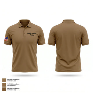 Short Sleeve Performance Polo, Charlie Company Pirates, Navy, Teamtime, Team time, sublimation, custom sports apparel, team uniforms, spirit wear, spiritwear, sports uniforms, custom shirts, team store, custom team store, fundraiser sports, apparel fundraiser
