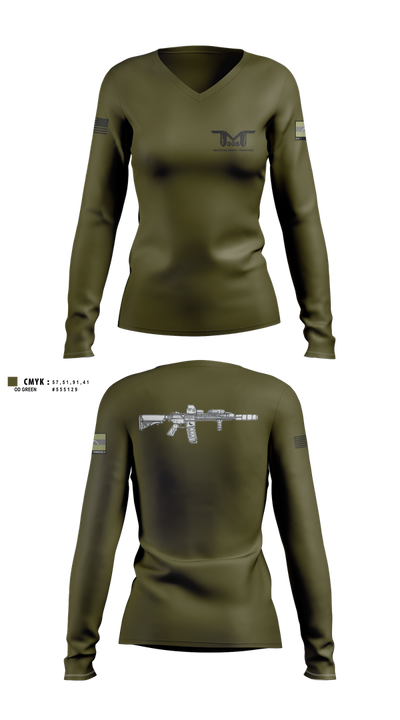 Tactical Miami Training 305 93040527 Women's Long Sleeve V-neck Shirt - 2