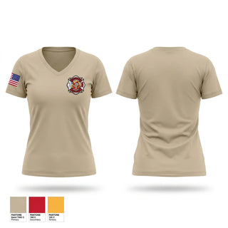 Womens Short Sleeve Vneck Shirt, Simmesport Volunteer Fire Department, Fire Department, Teamtime, Team time, sublimation, custom sports apparel, team uniforms, spirit wear, spiritwear, sports uniforms, custom shirts, team store, custom team store, fundraiser sports, apparel fundraiser