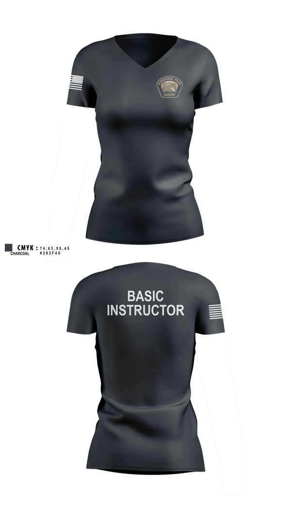Womens Short Sleeve Vneck Shirt, Academy- Basic Unit, Police, Teamtime, Team time, sublimation, custom sports apparel, team uniforms, spirit wear, spiritwear, sports uniforms, custom shirts, team store, custom team store, fundraiser sports, apparel fundraiser
