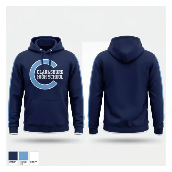 Hoodie, Clarksburg High School, , Teamtime, Team time, sublimation, custom sports apparel, team uniforms, spirit wear, spiritwear, sports uniforms, custom shirts, team store, custom team store, fundraiser sports, apparel fundraiser