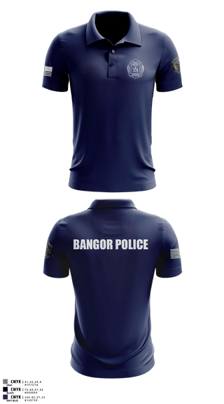 Short Sleeve Performance Polo, Bangor PD, Police, Teamtime, Team time, sublimation, custom sports apparel, team uniforms, spirit wear, spiritwear, sports uniforms, custom shirts, team store, custom team store, fundraiser sports, apparel fundraiser