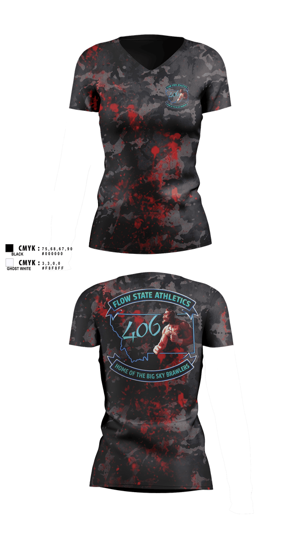 Womens Short Sleeve Vneck Shirt, Flow State Athletics, , Teamtime, Team time, sublimation, custom sports apparel, team uniforms, spirit wear, spiritwear, sports uniforms, custom shirts, team store, custom team store, fundraiser sports, apparel fundraiser