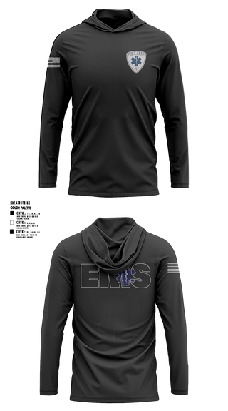 Long Sleeve Performance Shirt with hood, PAAS, EMS/EMT, Teamtime, Team time, sublimation, custom sports apparel, team uniforms, spirit wear, spiritwear, sports uniforms, custom shirts, team store, custom team store, fundraiser sports, apparel fundraiser