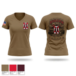 Womens Short Sleeve Vneck Shirt, 75th Field Hospital, Army, Teamtime, Team time, sublimation, custom sports apparel, team uniforms, spirit wear, spiritwear, sports uniforms, custom shirts, team store, custom team store, fundraiser sports, apparel fundraiser