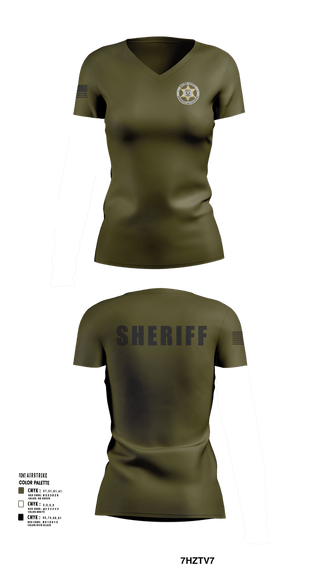 Womens Short Sleeve Vneck Shirt, Wayne County Sheriff’s Department, , Teamtime, Team time, sublimation, custom sports apparel, team uniforms, spirit wear, spiritwear, sports uniforms, custom shirts, team store, custom team store, fundraiser sports, apparel fundraiser