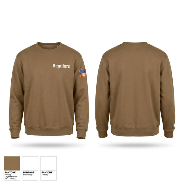 Crew Neck Sweatshirt, Regulars, Army, Teamtime, Team time, sublimation, custom sports apparel, team uniforms, spirit wear, spiritwear, sports uniforms, custom shirts, team store, custom team store, fundraiser sports, apparel fundraiser