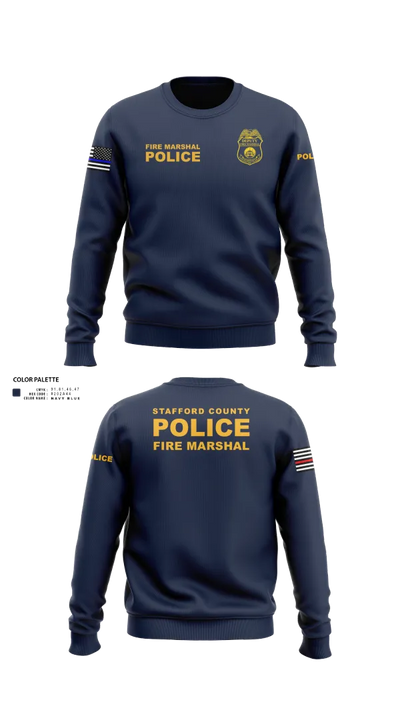 Stafford County Fire Marshal's Office 23358939 Crew Neck Sweatshirt - 100