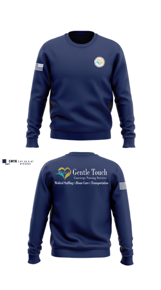 Crew Neck Sweatshirt, Gentle Touch, EMS/EMT, Teamtime, Team time, sublimation, custom sports apparel, team uniforms, spirit wear, spiritwear, sports uniforms, custom shirts, team store, custom team store, fundraiser sports, apparel fundraiser