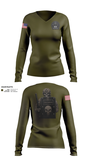 Womens Long Sleeve Vneck Shirt, C Co, 701st, Army, Teamtime, Team time, sublimation, custom sports apparel, team uniforms, spirit wear, spiritwear, sports uniforms, custom shirts, team store, custom team store, fundraiser sports, apparel fundraiser