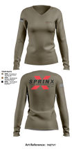 SPRINX FIRE PROTECTION 22334846 Women's Long Sleeve V-neck Shirt - 105