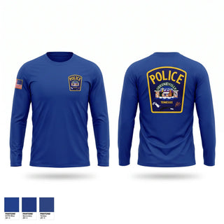Long Sleeve Performance Shirt, Greeneville Police, Police, Teamtime, Team time, sublimation, custom sports apparel, team uniforms, spirit wear, spiritwear, sports uniforms, custom shirts, team store, custom team store, fundraiser sports, apparel fundraiser