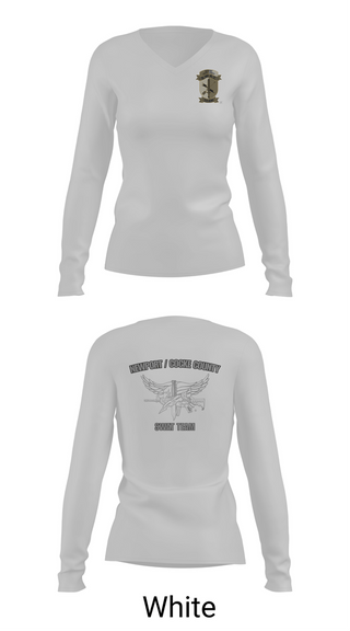 Womens Long Sleeve Vneck Shirt, Cocke County Newport Swat, Police, Teamtime, Team time, sublimation, custom sports apparel, team uniforms, spirit wear, spiritwear, sports uniforms, custom shirts, team store, custom team store, fundraiser sports, apparel fundraiser