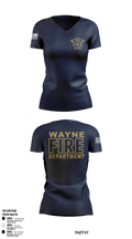 Wayne Fire Department Women's Short Sleeve V-neck Shirt - 5