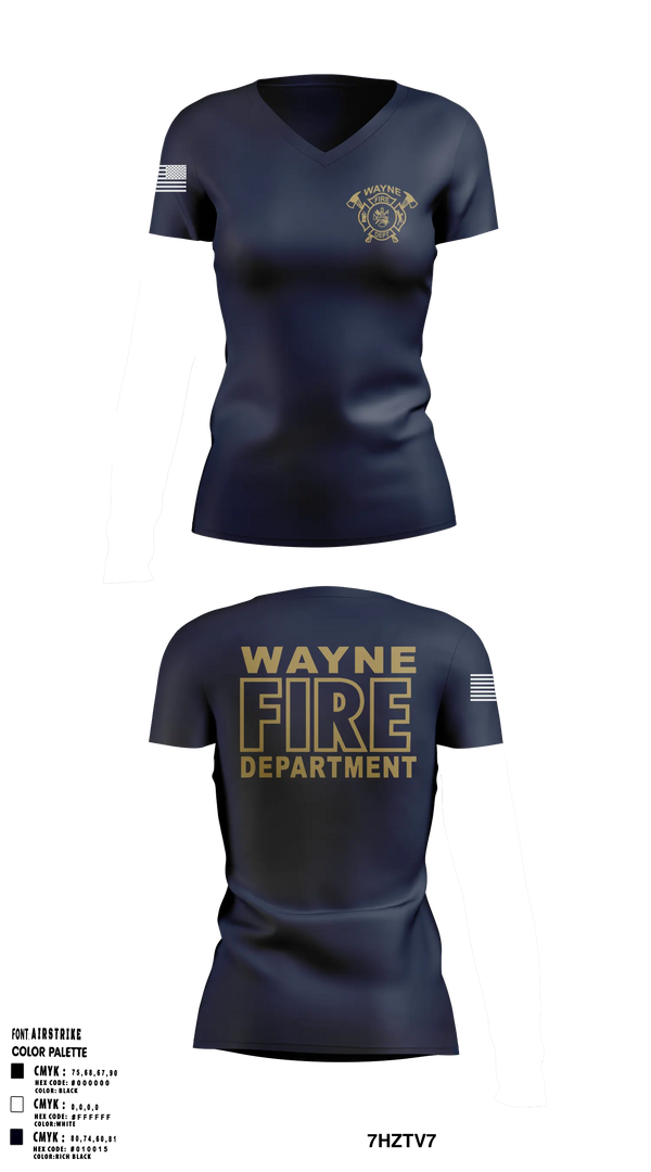 Womens Short Sleeve Vneck Shirt, Wayne Fire Department, Fire Department, Teamtime, Team time, sublimation, custom sports apparel, team uniforms, spirit wear, spiritwear, sports uniforms, custom shirts, team store, custom team store, fundraiser sports, apparel fundraiser