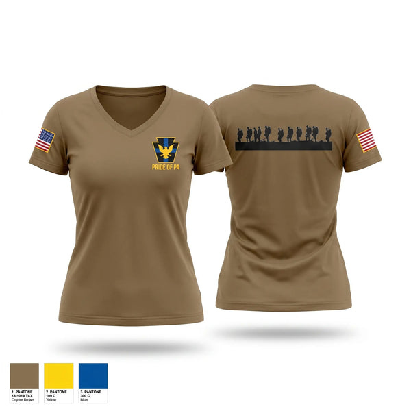 Womens Short Sleeve Vneck Shirt, Pride of Pa, Army, Teamtime, Team time, sublimation, custom sports apparel, team uniforms, spirit wear, spiritwear, sports uniforms, custom shirts, team store, custom team store, fundraiser sports, apparel fundraiser