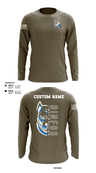 Long Sleeve Performance Shirt, DINFOS (Defense Information School), Army, Teamtime, Team time, sublimation, custom sports apparel, team uniforms, spirit wear, spiritwear, sports uniforms, custom shirts, team store, custom team store, fundraiser sports, apparel fundraiser