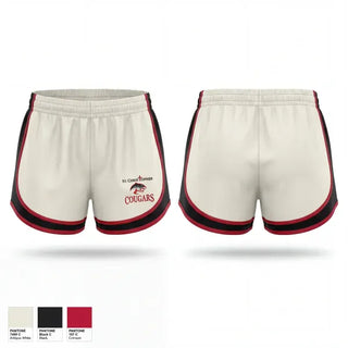 Womens Shorts, Cougars, Men's Basketball, Teamtime, Team time, sublimation, custom sports apparel, team uniforms, spirit wear, spiritwear, sports uniforms, custom shirts, team store, custom team store, fundraiser sports, apparel fundraiser