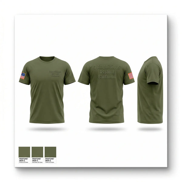 Old School Cotton Feel Shirt, 3 Amphibious Assault Battalion, Marines, Teamtime, Team time, sublimation, custom sports apparel, team uniforms, spirit wear, spiritwear, sports uniforms, custom shirts, team store, custom team store, fundraiser sports, apparel fundraiser