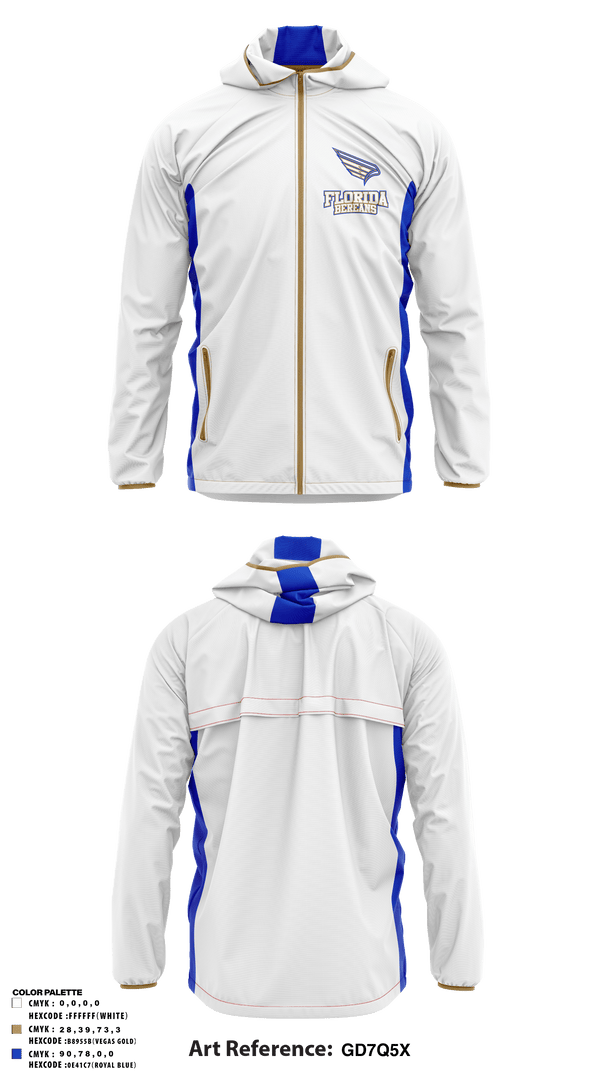 Windbreaker, FLORIDA BEREANS, Football, Teamtime, Team time, sublimation, custom sports apparel, team uniforms, spirit wear, spiritwear, sports uniforms, custom shirts, team store, custom team store, fundraiser sports, apparel fundraiser