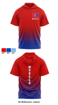 MUSCLE 30882996 Short Sleeve Performance Shirt with hood - 1