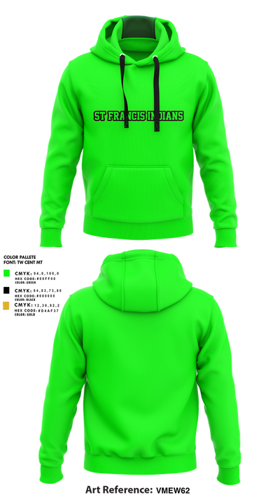 St Francis Indians 46876666 Hoodie - 1