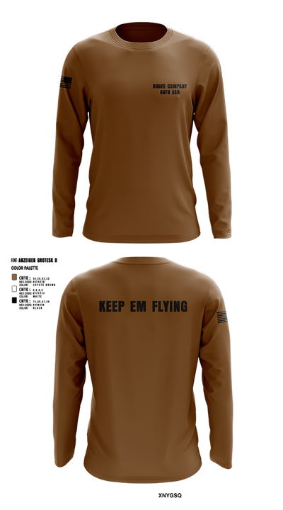 Bravo company 46th ASB 11488182 Long Sleeve Performance Shirt 1