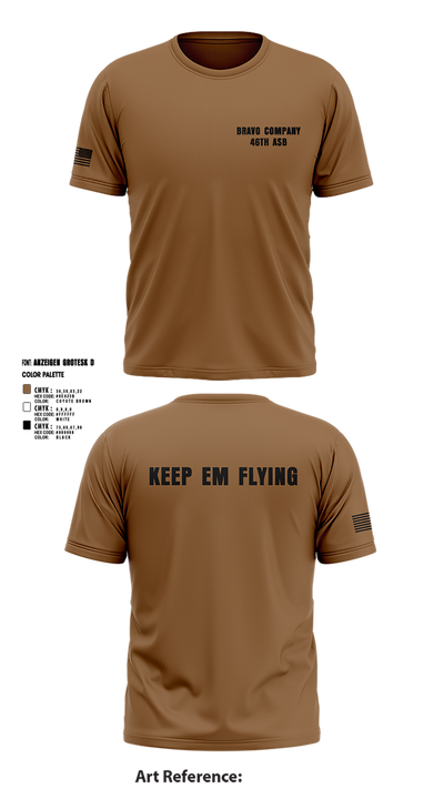 Bravo company 46th ASB 11488182 Short Sleeve Performance Shirt - 1