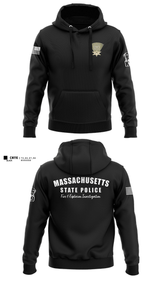 Hoodie, Massachusetts State Police Fire & Explosion Investigation Unit, Police, Teamtime, Team time, sublimation, custom sports apparel, team uniforms, spirit wear, spiritwear, sports uniforms, custom shirts, team store, custom team store, fundraiser sports, apparel fundraiser
