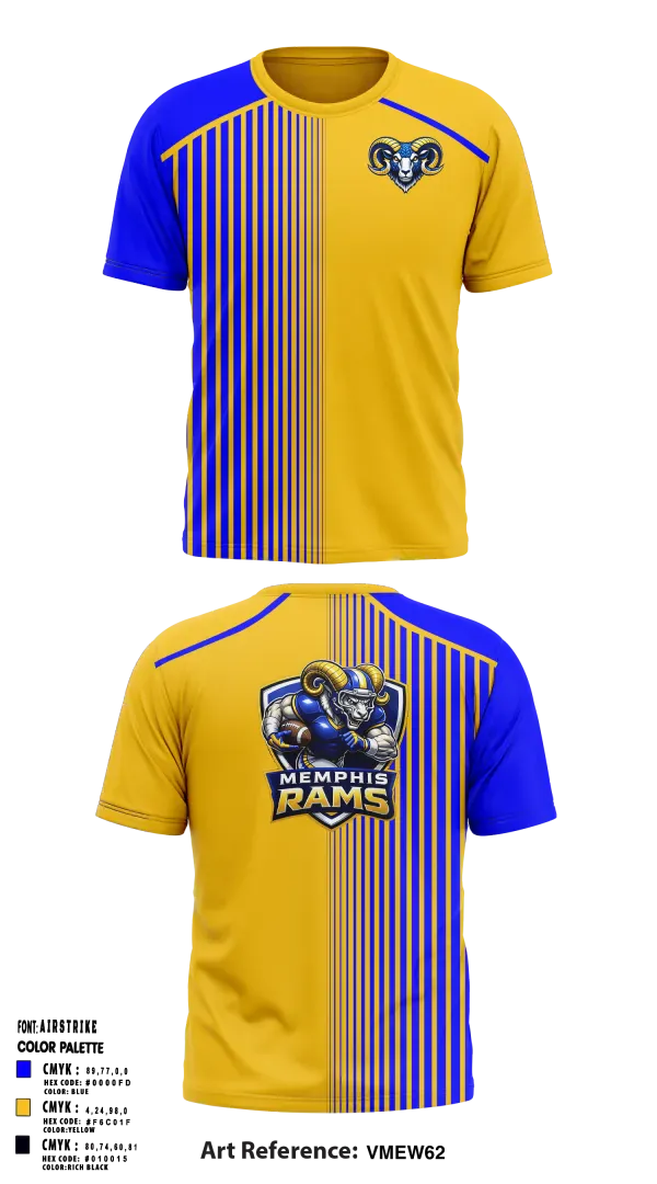 Short Sleeve Performance Shirt, Memphis Rams, , Teamtime, Team time, sublimation, custom sports apparel, team uniforms, spirit wear, spiritwear, sports uniforms, custom shirts, team store, custom team store, fundraiser sports, apparel fundraiser