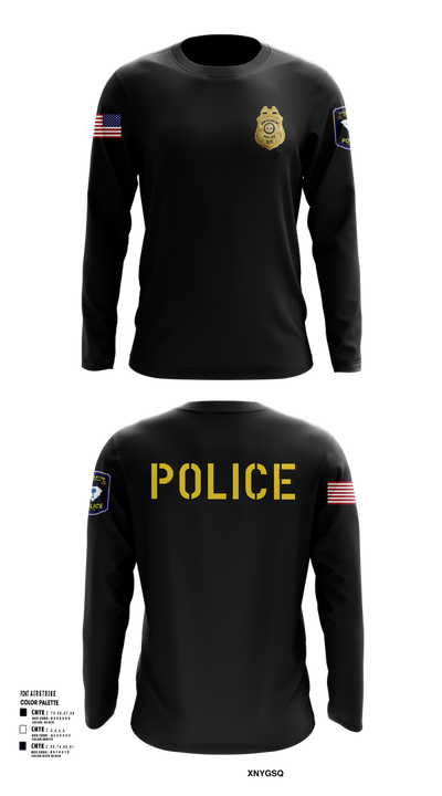 New Ellenton Police Department 612730 Long Sleeve Performance Shirt 1