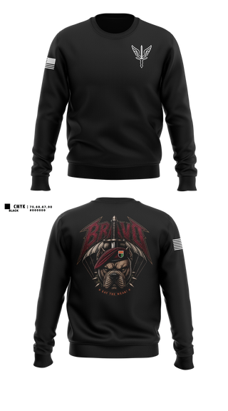 Crew Neck Sweatshirt, B. CO, 112th SIG BN, Army, Teamtime, Team time, sublimation, custom sports apparel, team uniforms, spirit wear, spiritwear, sports uniforms, custom shirts, team store, custom team store, fundraiser sports, apparel fundraiser